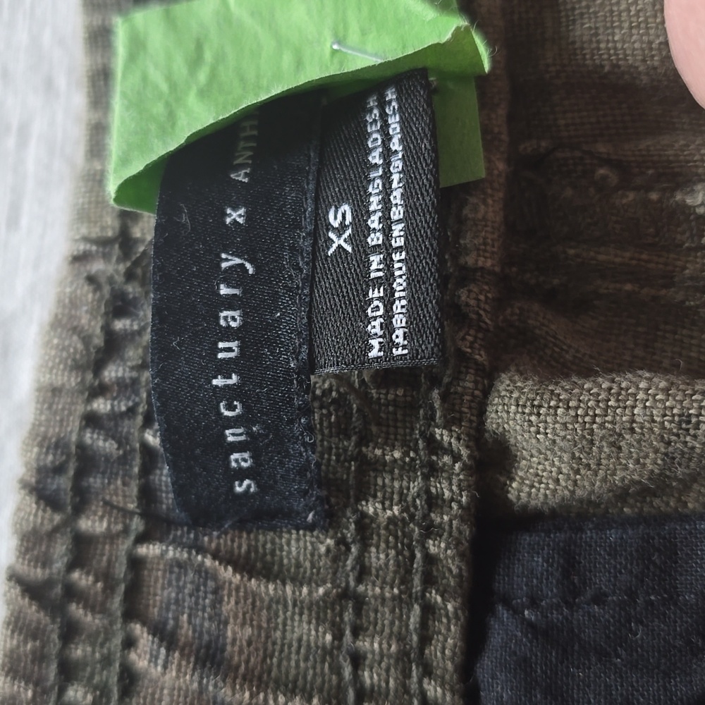 SANCTUARY X Anthropologie Discoverer Linen Camo Cargo Pants Size XS - Picture 4 of 16